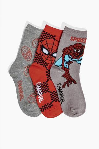 Spiderman 3 Pack Socks