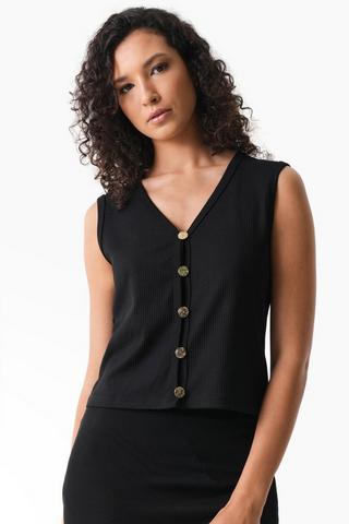 Button Down Tank Top