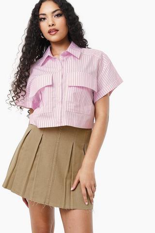 Pleated Mini Skirt