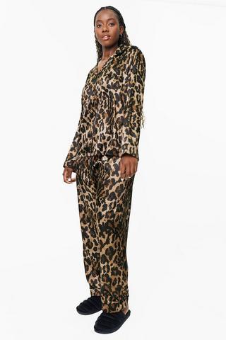 Leopard Satin Sleep Set