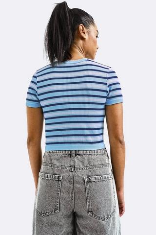 Stripe Seamless Fitted Top