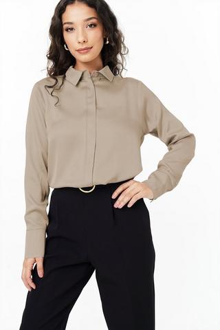 Slouchy Satin Shirt