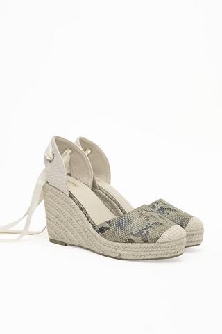 Snakeskin Espadrille Wedge