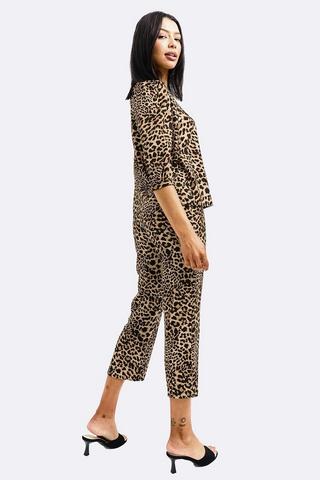 Leopard Print Tapered Pants