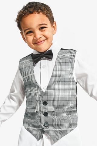 Waistcoat Shirt And Bow Tie Set