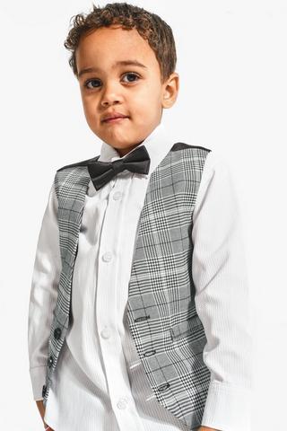 Waistcoat Shirt And Bow Tie Set
