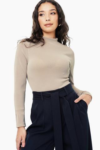 Fitted Turtle Neck Top