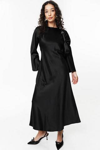 Satin Column Dress
