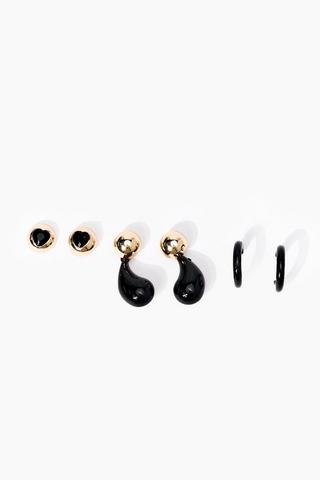 3 Pack Stud Earrings