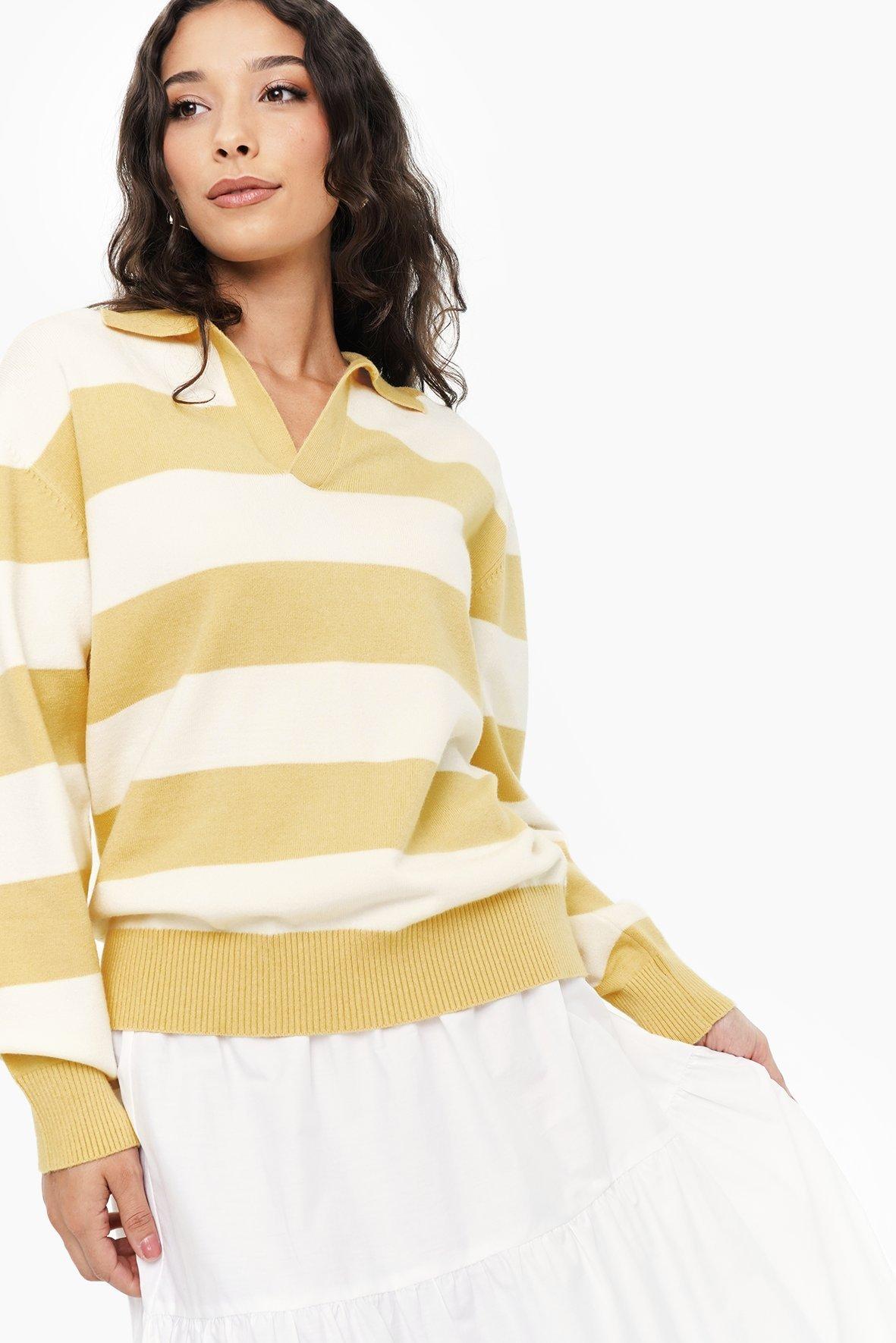 Stripe Collar Knit