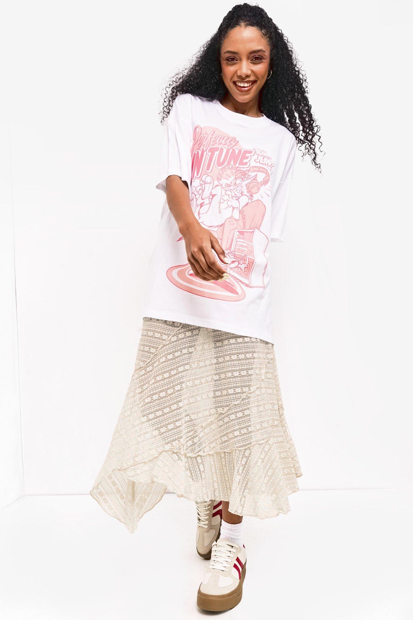 Asymmetric Skirt Crisp Viscose 600084267yel main image 1