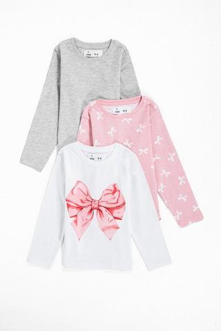 3 Pack Bow Tops