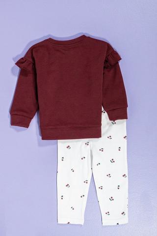 Cherry Sweat Top And Leggings Set