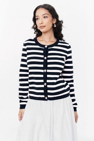 Stripe Knit Cardigan