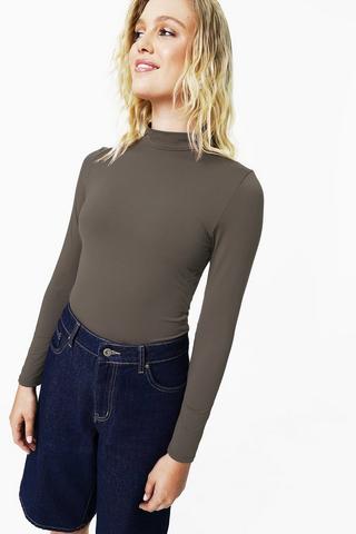 Skin Tight Turtle Neck Bodysuit