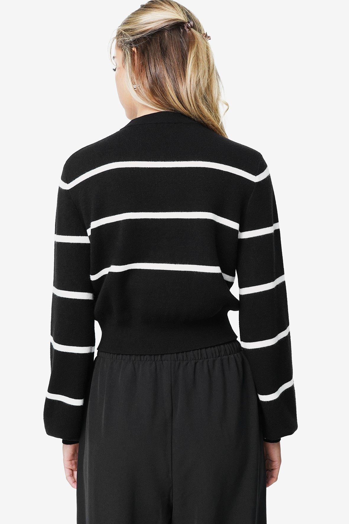 Stripe High Neck Knit