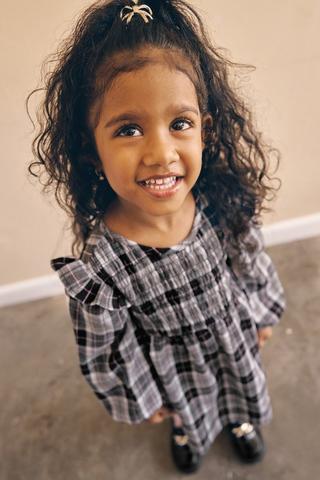 Check Fit And Flare Dress