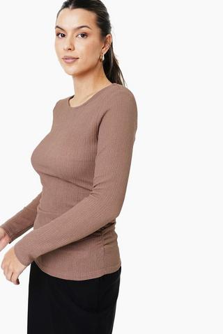 Fitted Crew Neck Top