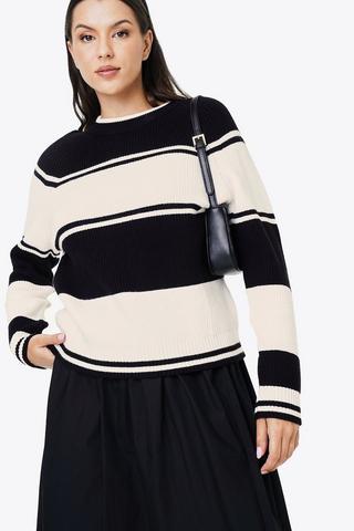 Stripe Crew Neck Knit