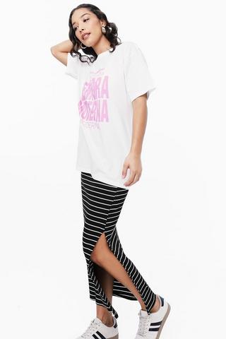 Stripe Midi Skirt