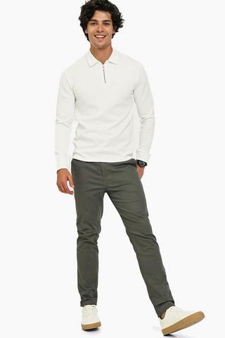 Straight Pleated Chinos