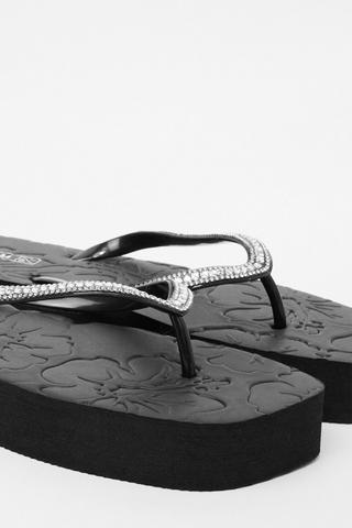 Embossed Bling Platform Slop