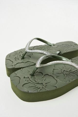 Embossed Bling Platform Slop