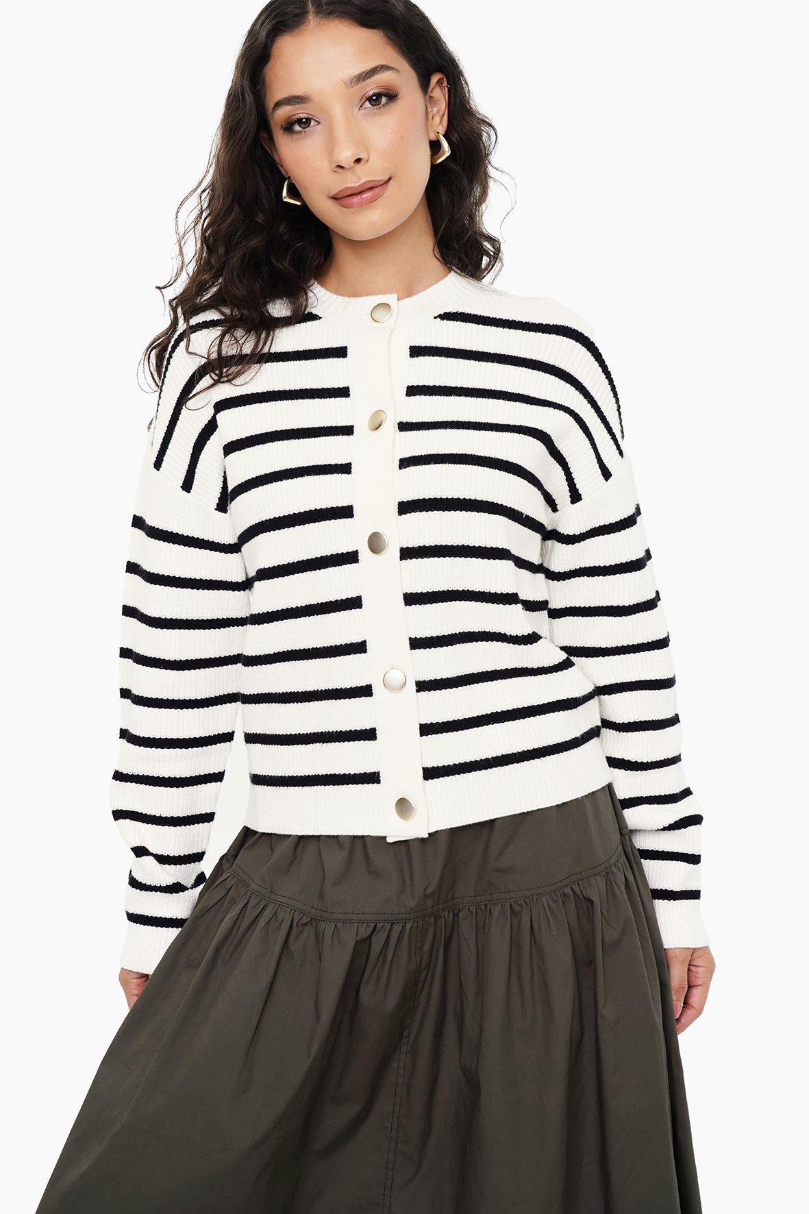 OCTOBRE STRIPED CARDIGAN main image 0