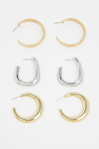 3 Pack Hoop Earrings
