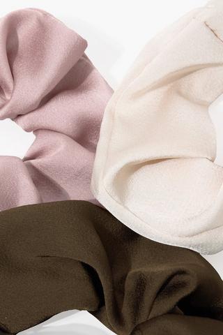 3 Pack Satin Scrunchies