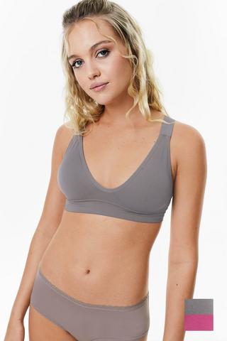 2 Pack Seamless Crop Bra