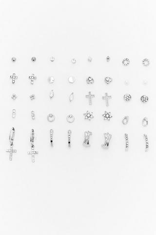 20 Pack Hoop And Stud Earrings