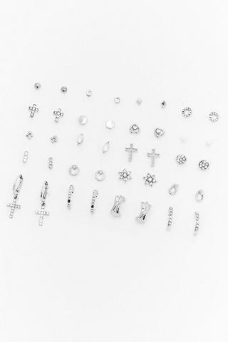 20 Pack Hoop And Stud Earrings