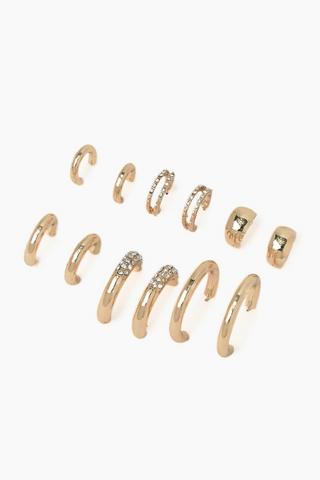 6 Pack Hoop Earrings