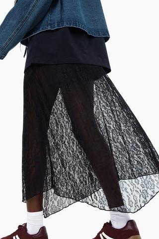 Lace Column Skirt