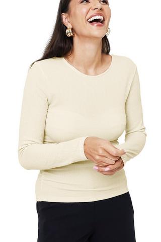 Fitted Crew Neck Top