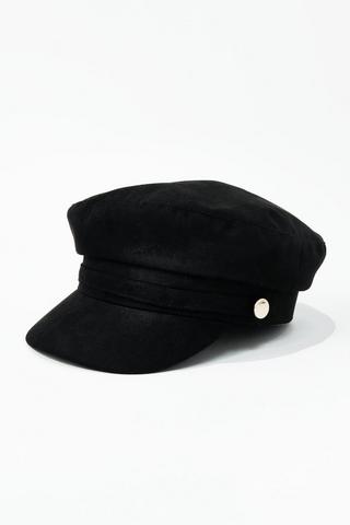 Suede Baker Cap