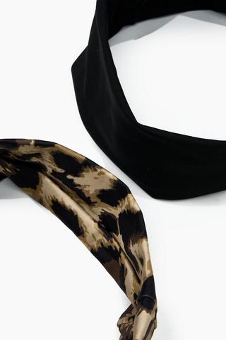 2 Pack Leopard Print Headbands