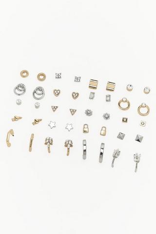 20 Pack Hoop And Stud Earrings