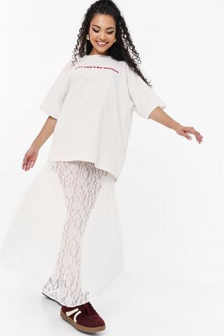 Lace Column Skirt
