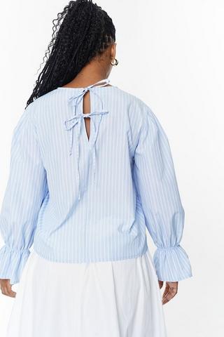 Stripe Tie Back Blouse