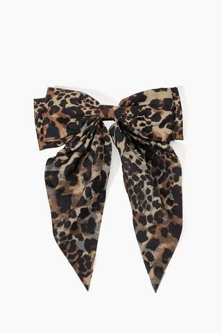Hair Clip - Leopard Print Bow
