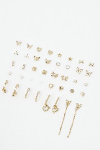 20 Pack Hoop And Stud Earrings