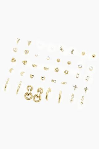 20 Pack Hoop And Stud Earrings