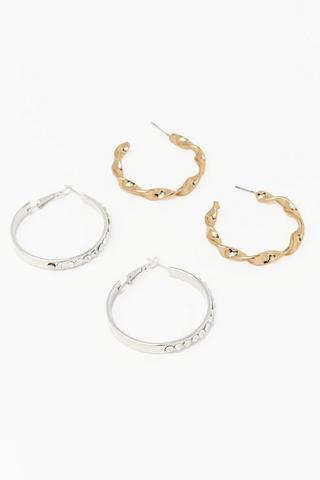 2 Pack Hoop Earrings