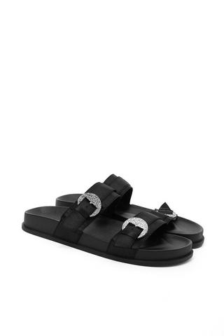 Bling Detail Double Buckle Slider