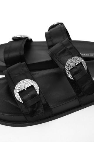 Bling Detail Double Buckle Slider