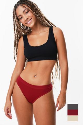 3 Pack Seamless Thong