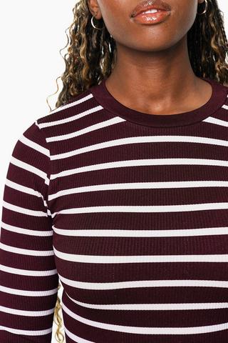 Seamless Stripe Long Sleeve Top