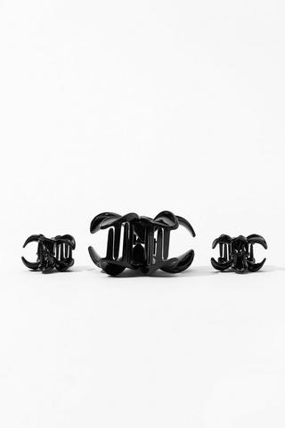 3 Pack Flower Hair Clips
